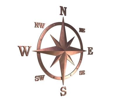 Decorative compass rose
